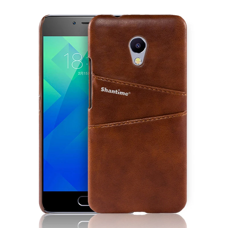 BROWN Обложка на заднюю панель из искусственной кожи для Meizu M5S A5 S6 M2 M3 чехол для Meizu M5 M5C MX 5 MX 6 M5 Примечание Бизнес слот для карт чехол для телефона - Цвет: BROWN