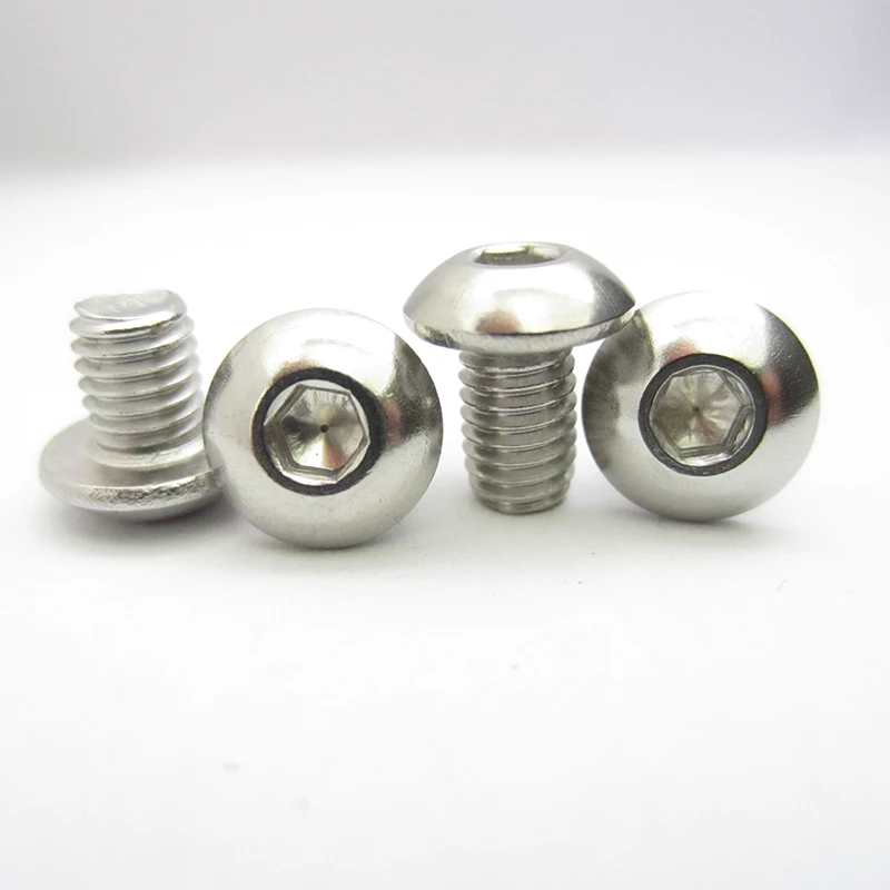 

100 шт. M2 *(3/4/5/6/8/10/12) мм ISO7380 нержавеющая сталь 304 Винты с круглой головкой и шестигранной головкой