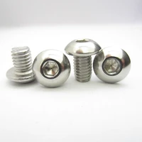 100pcs m2345681012mm iso7380 stainless steel 304 round head hex mushroom socket screws