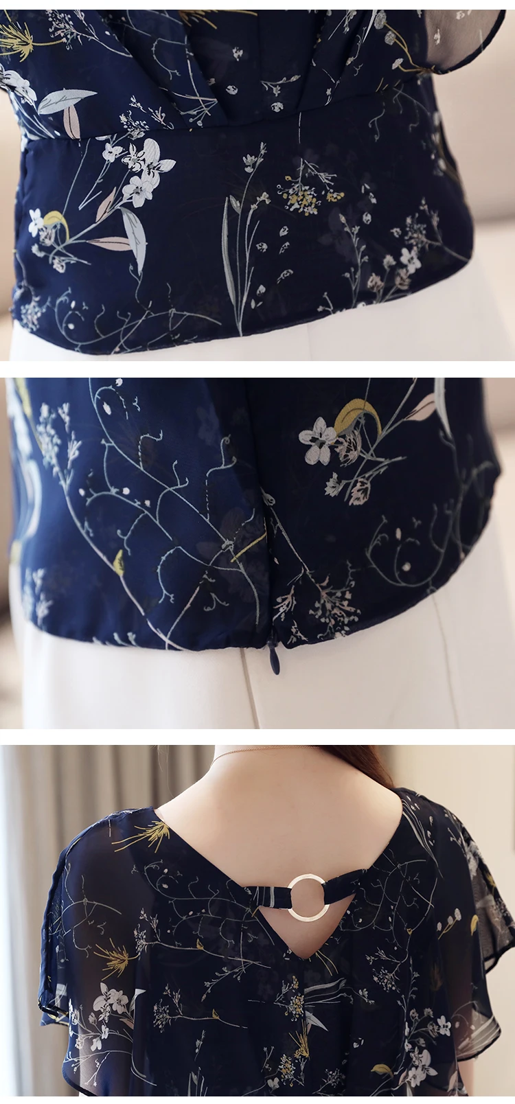 Женская летняя обувь блузки 2021 размера плюс верхняя одежда с v образным вырезом С