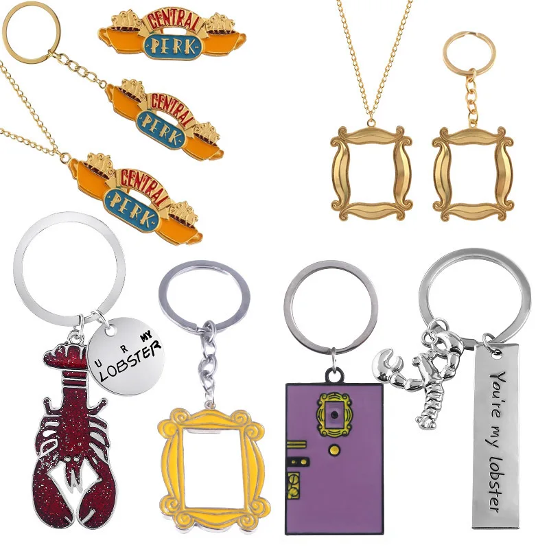 

American TV Show Friends Keychain Central Perk Coffee Time Pendant Key Chain For Best Friend Car Keyring Llavero Jewelry Gift