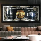 Холст с изображением одного биткоина доллара, современные вдохновляющие деньги, Картина на холсте, винтажный Ретро-художественный настенный постер для домашнего декора
