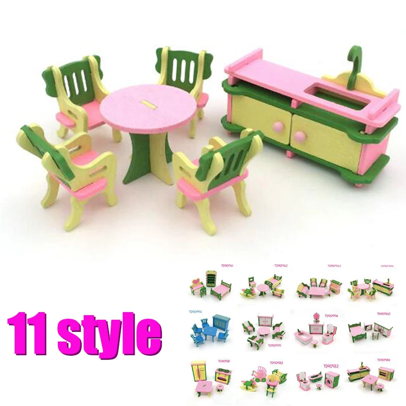 Аксессуары для кукол домик кукольная мебель стол новый подарок детей деревянная
