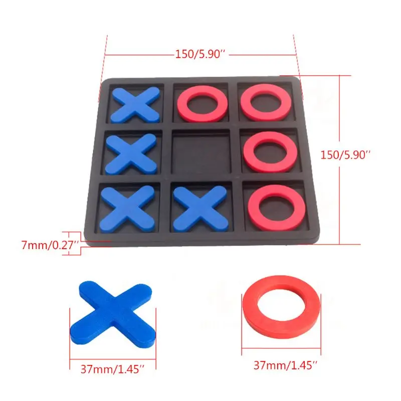 

Tic Tac Toe Cognitive Learning Educational Toys OX Chess Puzzle Board Game for Teens Kids Family Party
