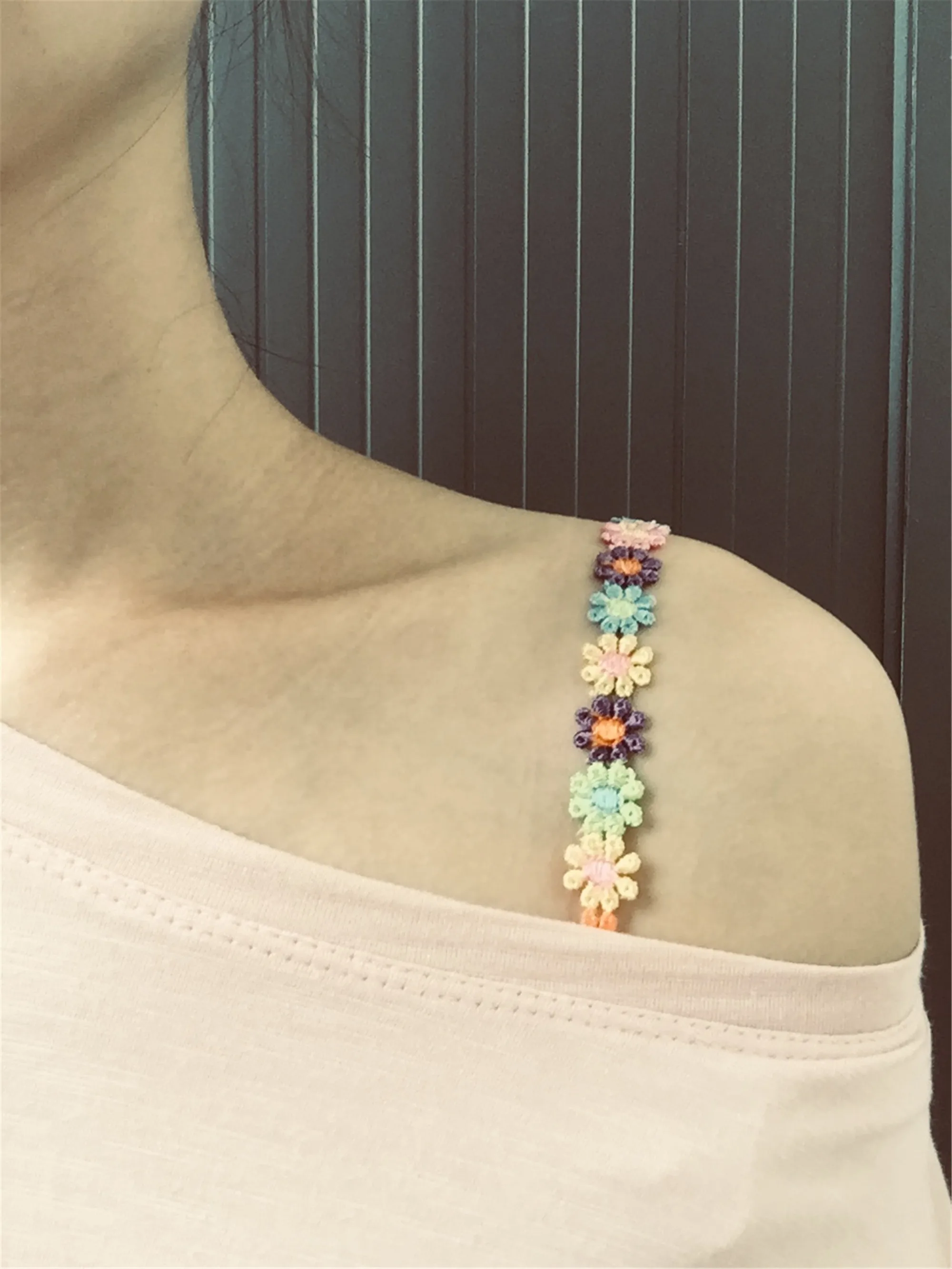 Небольшие цветочные кружевные ремни для бюстгальтера регулируемые женские