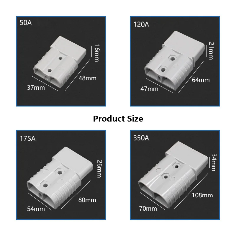 

Anderson Battery Power Connectors Dual-pole Quick Connector 50A 120A 175A 350A DC600V for Electric Car Battery Plug UPS Terminal