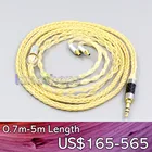 LN006488 3,5 мм 2,5 мм 4,4 мм 8 ядер 99.99% чистое серебро + позолоченный кабель для наушников для Sennheiser IE400 IE500 Pro
