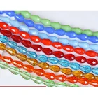 Бусины стеклянные граненые в форме слезы, 3 Х5 мм, 100 шт.