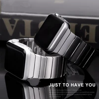 link bracelet for apple watch band 44mm 40mm 42mm 38mm 44 11 316l stainless steel metal watchband iwatch serie 5 4 3 se 6 strap