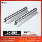 Линейная направляющая SBR серии 101216202530354050, L = 150 мм-1150 мм, направляющая скольжения, скользящий стол, подшипник для деревообработки цилиндрический, 2 шт.