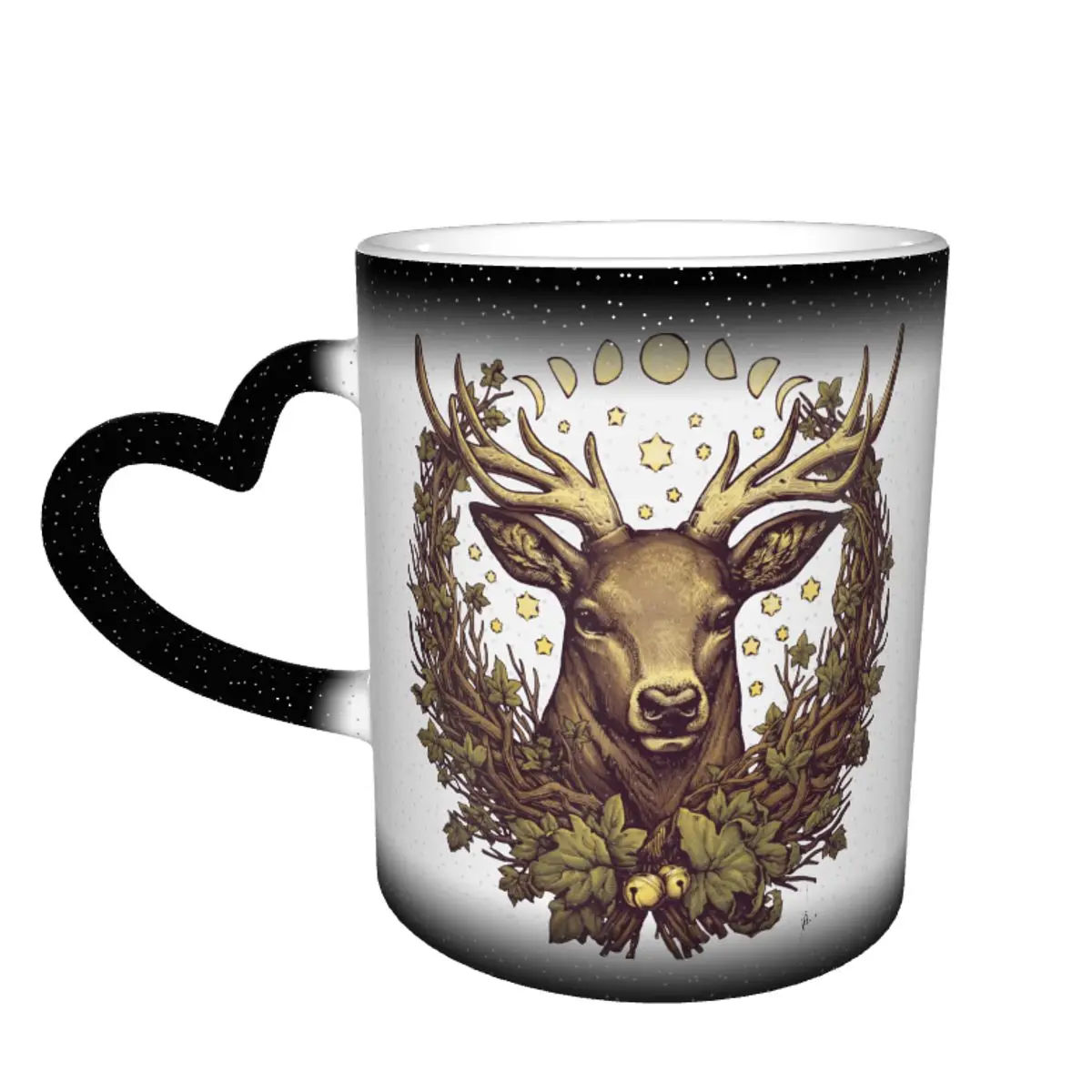 

Leaf Mug Creative Cute Mug Pottery Latte The Changes Color Cups