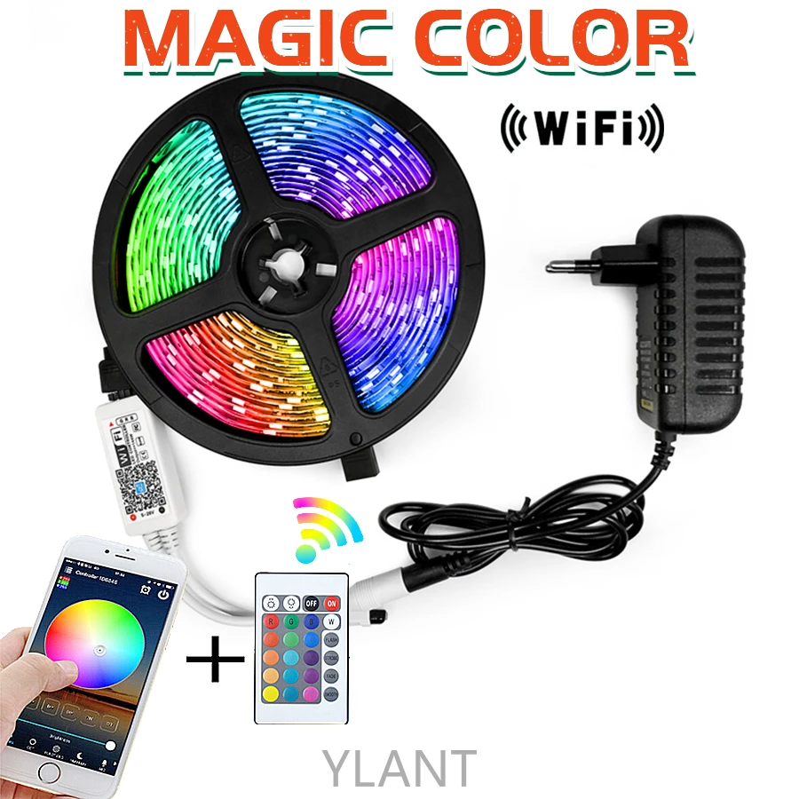 

YLANT LED Strip 15M Led Lights Strip Tape 5050 SMD 2835 5M 10M DC 12V Waterproof Color Changable LED Ribbon LED strip