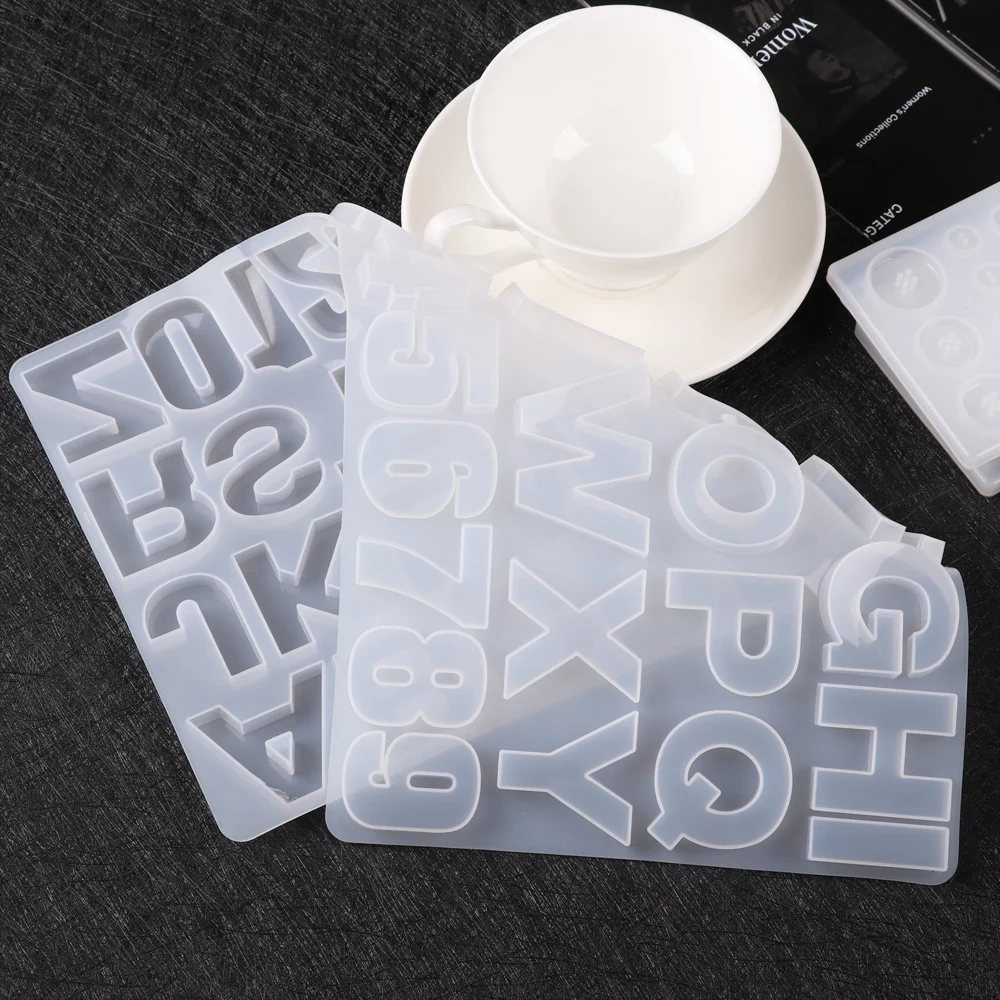 1 шт. Прозрачная силиконовая форма с буквами высушенный цветок смола