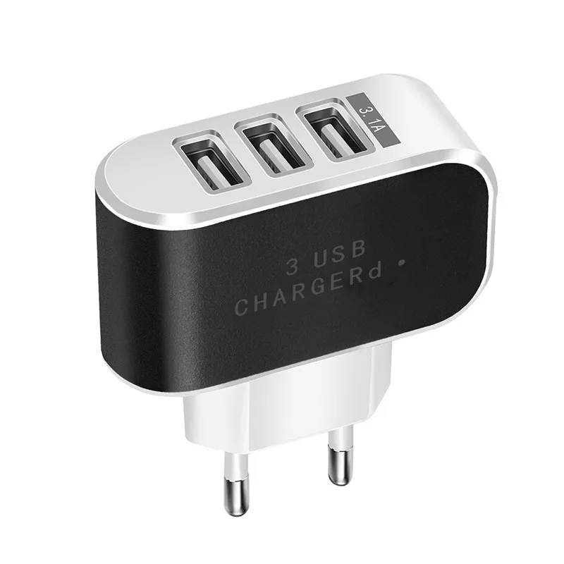 Адаптер для настенного зарядного устройства с вилкой EU/US 3 порта usb зарядное