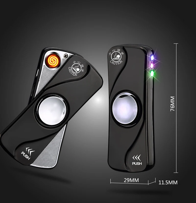 Пальчиковый гироскоп Зажигалка боковая красочная светлая креативная