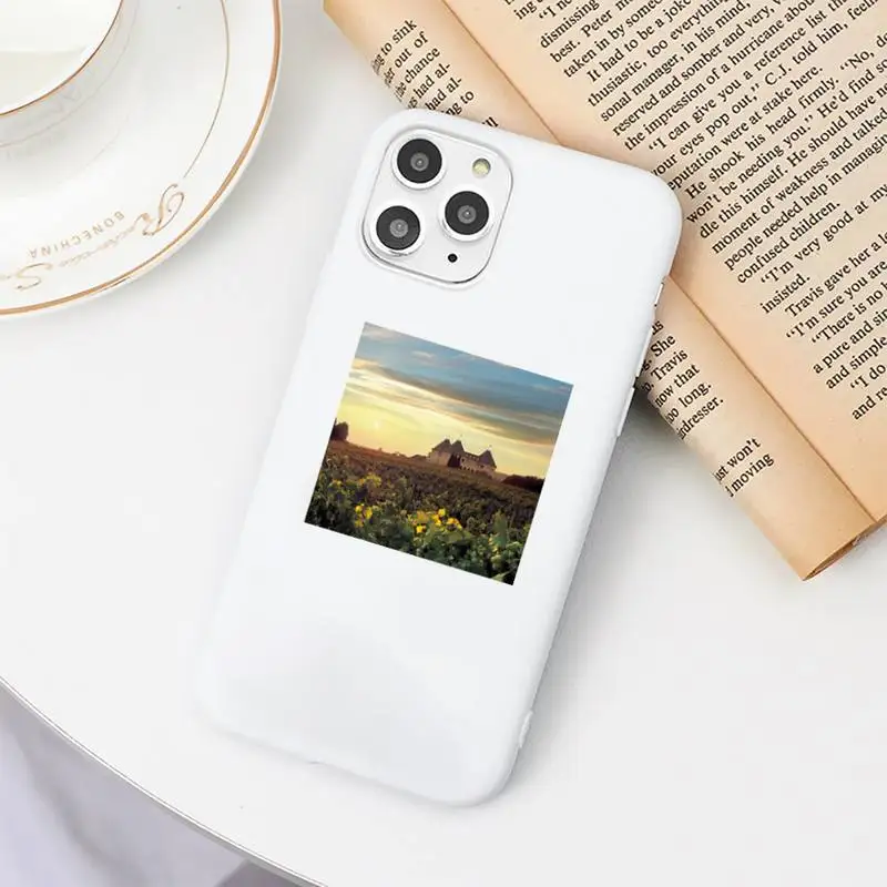 

Beautiful scenery Cottagecore Style Phone Case Candy Color for iPhone 6 7 8 11 12 s mini pro X XS XR MAX Plus