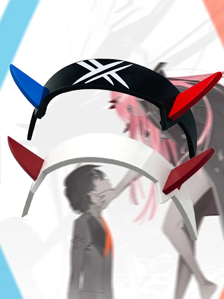Аниме DARLING в FRANXX ноль Два головной убор лента для волос Косплэй Реквизит повязка