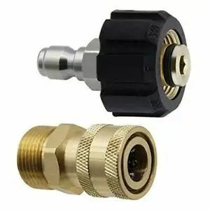 

High Pressure Washer Adapter Set Quick Connect Gun To Wand M22 To 1/4 Fitting