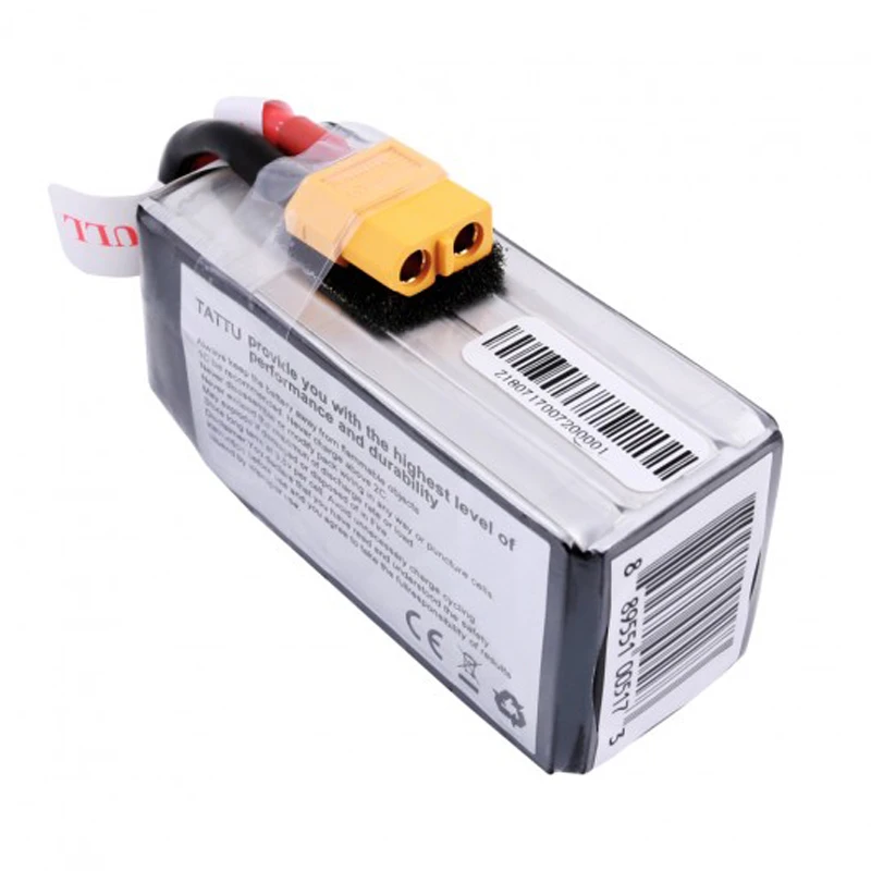 4 шт. литий полимерный аккумулятор Tattu Funfly 1300 мАч 14 8 в 100C 4S1P с разъемом XT60 для