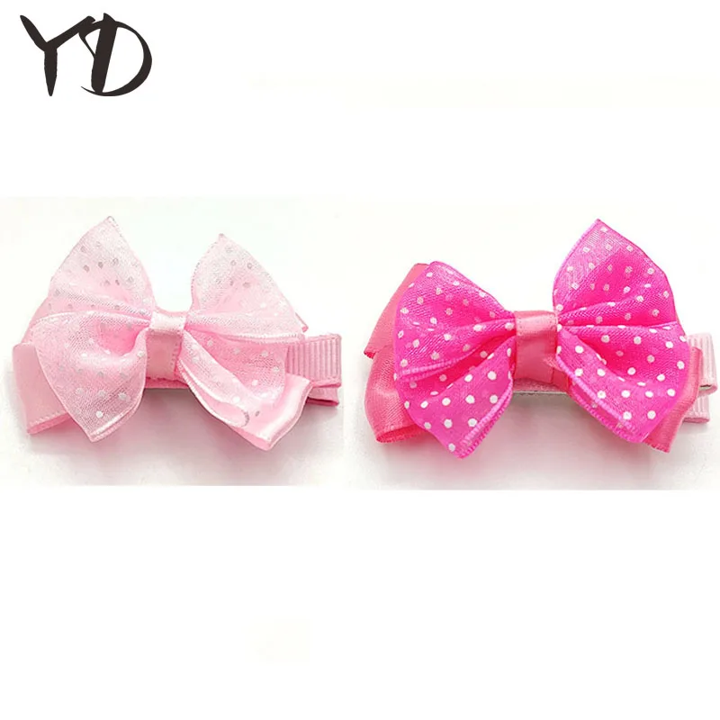 

2pcs/Lot Grosgrain Ribbon Bow Hairpin Girl's Hair Bows Boutique Hair Clip Handmade Bowknot Clip For Kids Hair Accessories