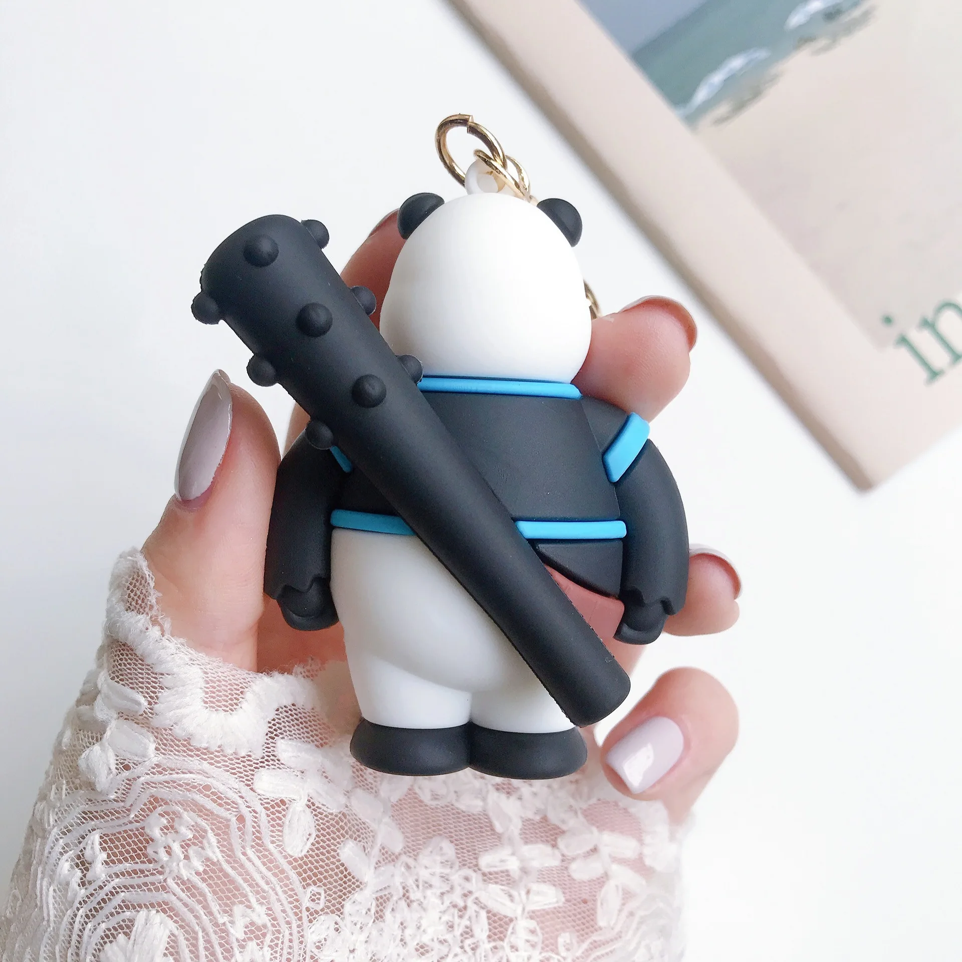 Новинка 2020 креативные брелки с изображением суперпанды для мужчин милый