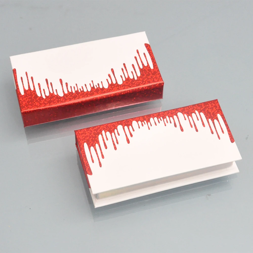 

20pcs/pack Wholesale Eyelash Packaging Box Lash Boxes Package Custom Magnetic Red 25mm Faux Cils Holder Storage Case Vendors