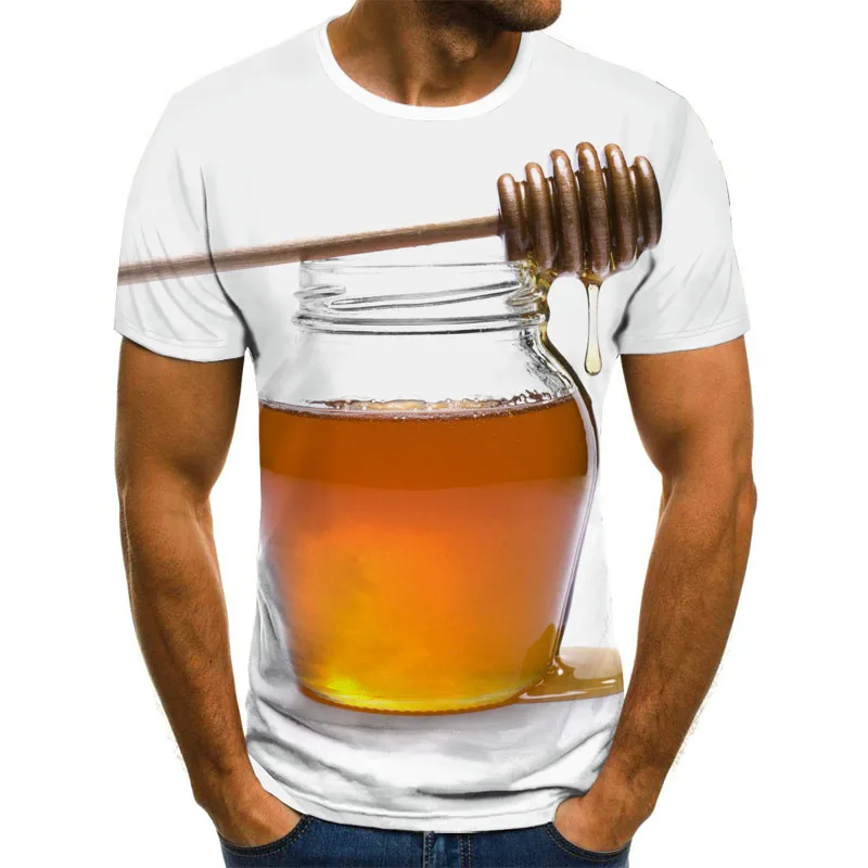 

Beer 3D-Printed T-Shirt Men Fun Novelty Fashionable Casual T-Shirt Short-sleeved Top Unisex Clothing T-Shirt Top XXS-6XL