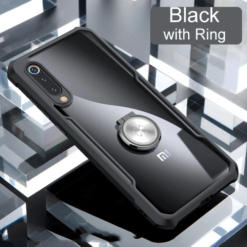 Black-with Ring Для Xiaomi mi 9 mi 9 чехол для телефона XUNDD роскошные подушки безопасности противоударный 360 полная защитная задняя крышка для Xiaomi mi 9 Lite чехол Capa - Цвет: Black-with Ring