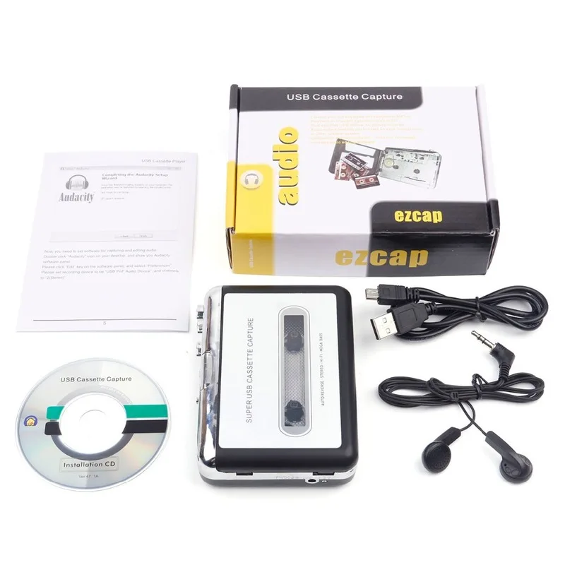 Кассетный проигрыватель USB конвертер кассет в MP3 захват аудио музыкальный