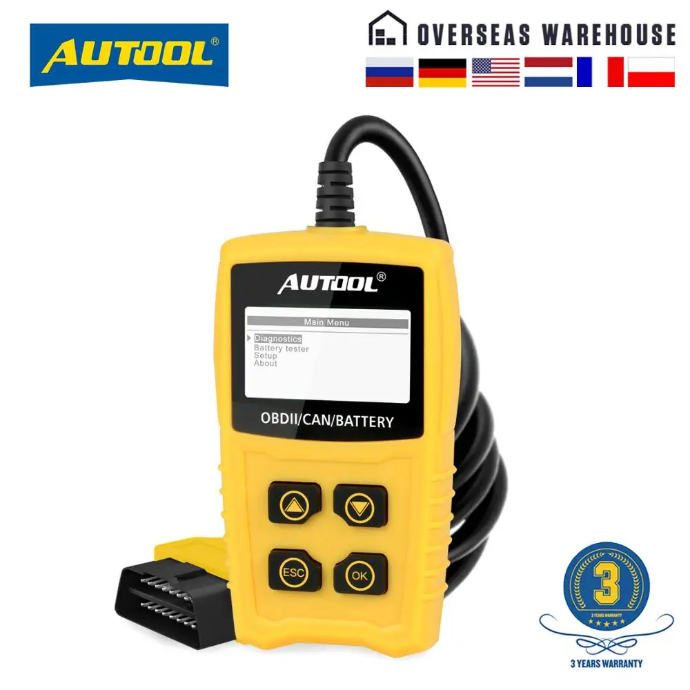 AUTOOL CS330 OBD2 сканер считыватель кодов Сканер OBDII автомобильный диагностический