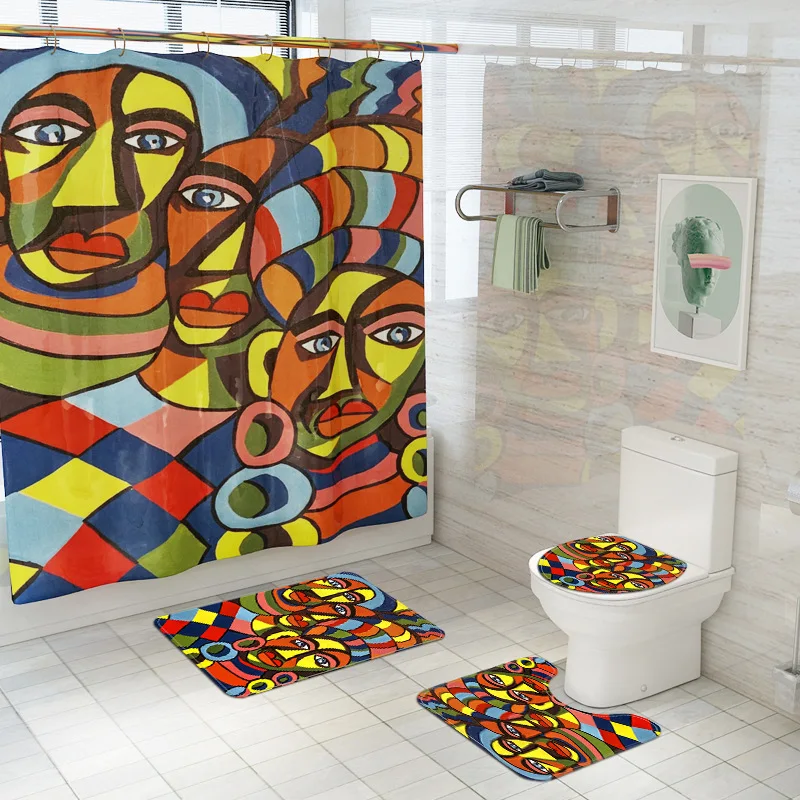 Американском стиле Женская принтованная ткань душ Шторы s занавеска с крючками