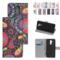 cartoon painted card slot flip case for huawei mate 30 20 10 lite pro enjoy 8 8s 7s 7 plus nova 3i 2i cute wallet magnetic cases