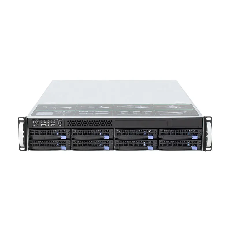 Высокого качества 19 дюймов 8HDD отсеков 2U монтируемые в стойку Горячая замена