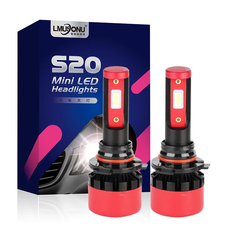 Lmusonu S20 Canbus H1 H3 H4 H7 H11 9005 9006 светодиодный головсветильник свет 96 вт 9600 лм