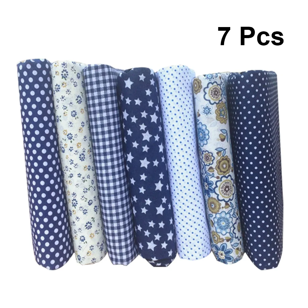 7 шт. маленькие хлопковые ткани с цветочным рисунком|Принадлежности для