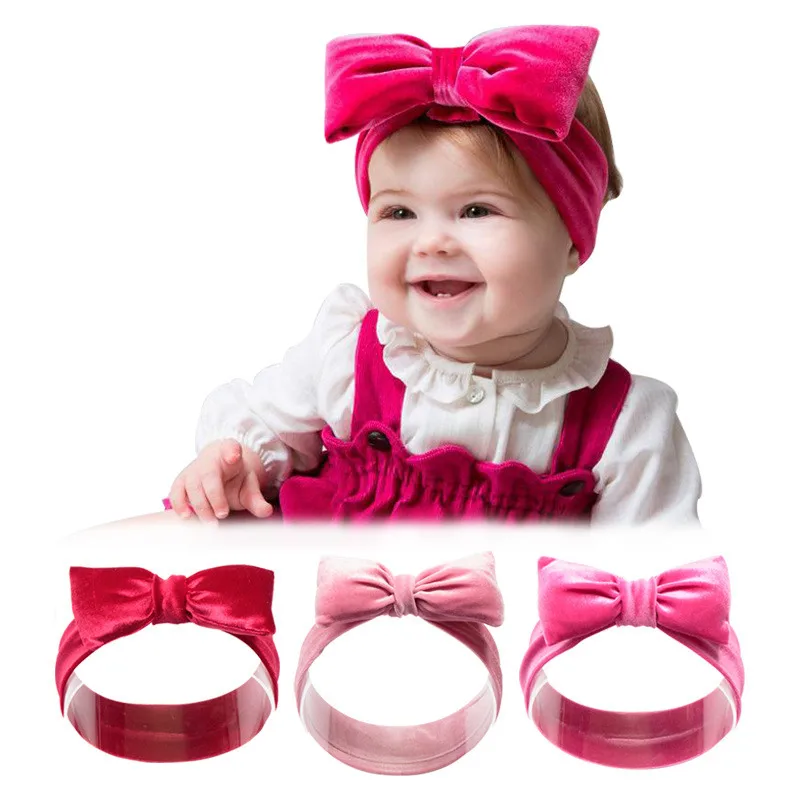 Однотонная повязка на голову хлопковая Эластичная головная для детей детская