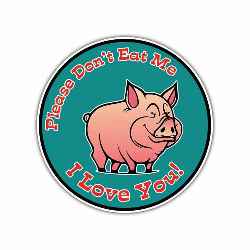 SZWL мультфильм наклейки для автомобиля бекон свинья Don't Eat Me I Love You наклейка