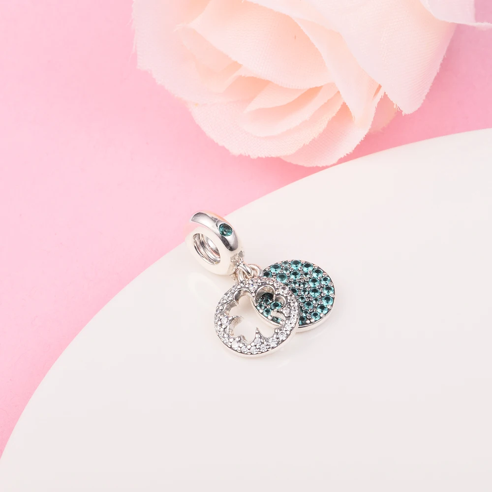 Подходит для браслетов Pandora с подвесками ослепительные счастливые