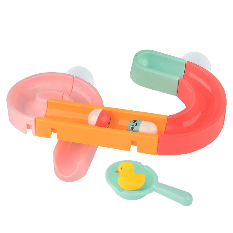 

Baby Bath Toys DIY Marble Race Run Track Wall Suction Cup Bathroom Bathtub Kids Play Water Games Toy Set for Children Gifts