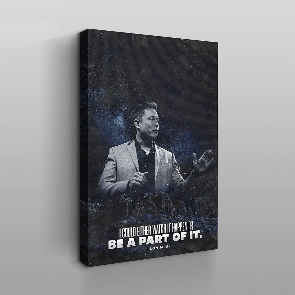 Мотивационные влиятельные люди Илон мускус Космос X Высокое качество холст и