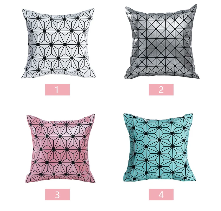 Оригинальный уникальный однотонный чехол для подушки из ПУ кожи с