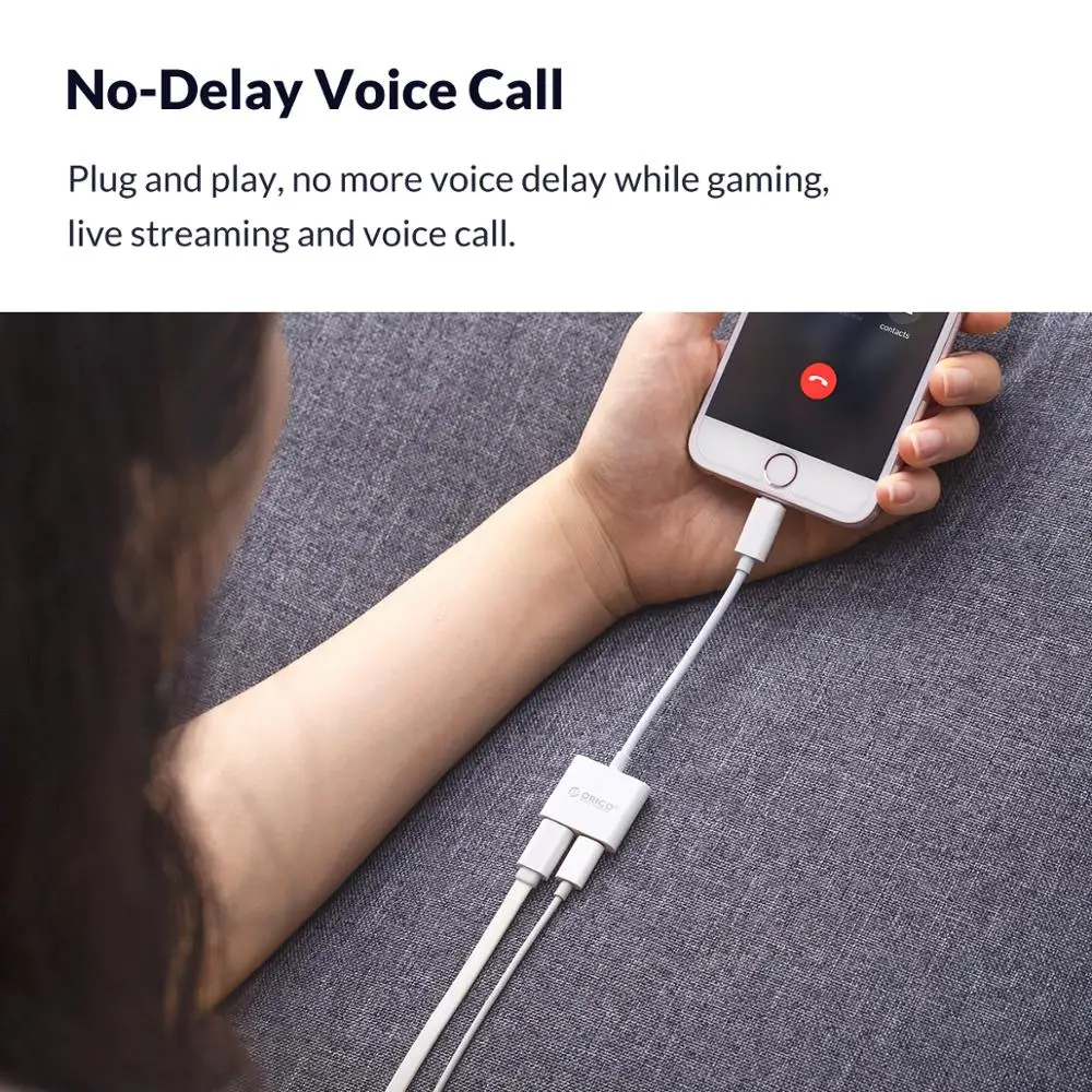 Адаптер для наушников ORICO разветвитель зарядки звонков переходник с разъемом 3 5