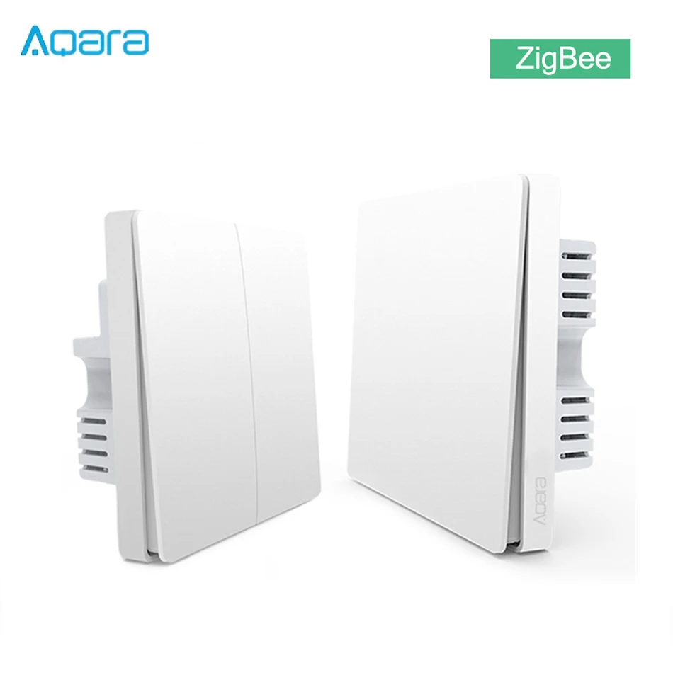 Светильник Xiao mi Aqara, домашний переключатель ZigBee, без нейтральной версии, одинарная двойная кнопка, умный дом для mi Home, приложение mi JIA Gateway Hub
