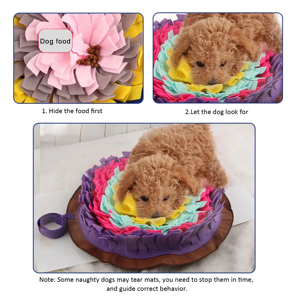 

Dogs Snuffle Mat Pet Leak Food Anti Choking Mat Cat Dog Training Blanket Nose Work Toy Pet Slowing Feeding Intelligence Security