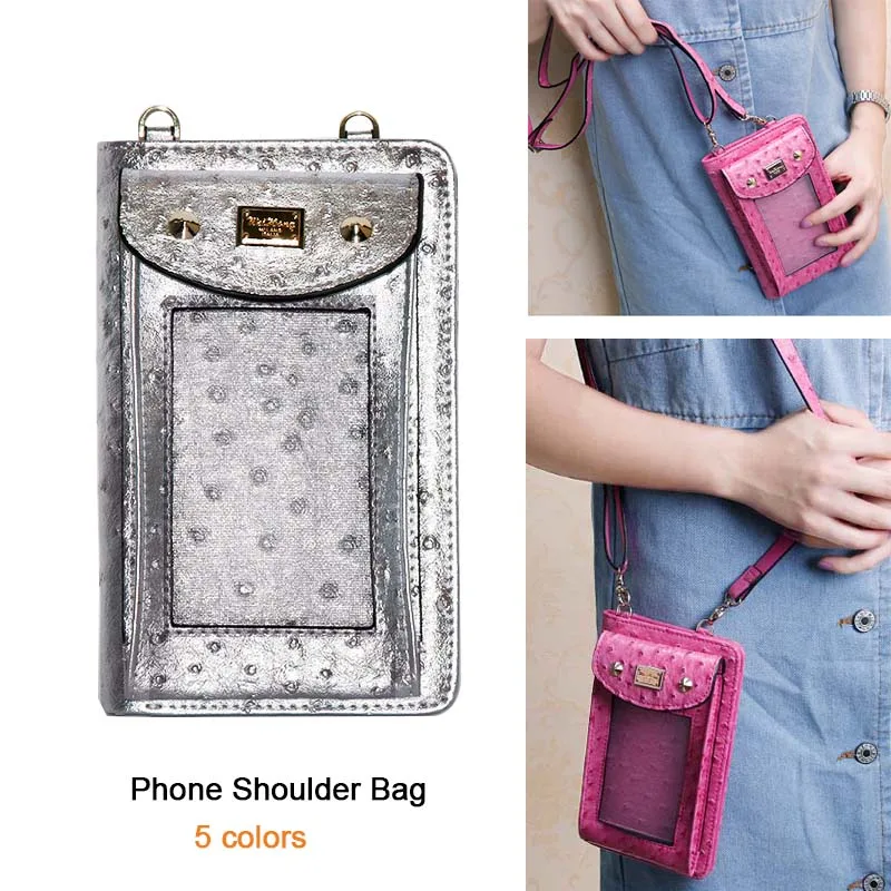 Кожаный женский клатч с узором страуса вечерние сумочки модная женская сумочка