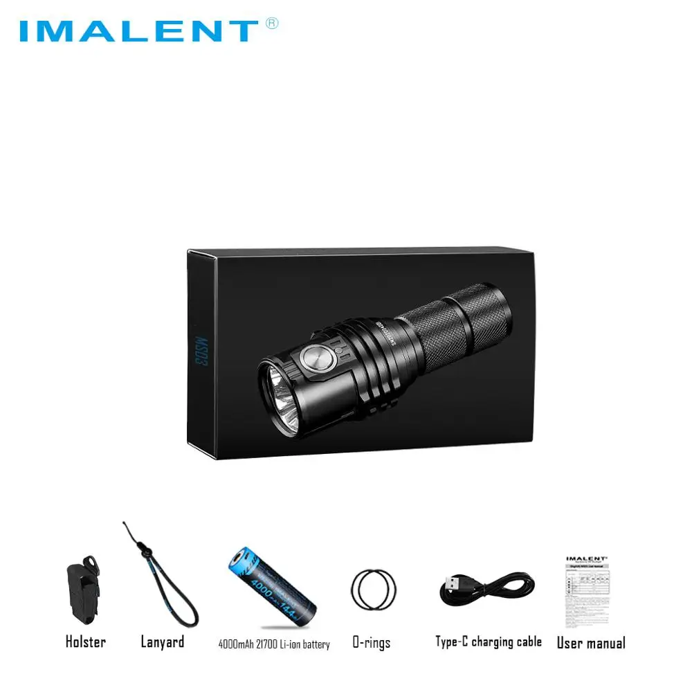 Мощный тактический фонарик IMALENT MS03 яркий светодиодный фонарь для повседневного