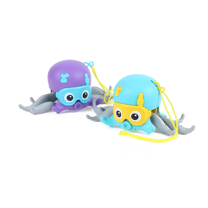 

Kids Cartoon Cute Octopus Bathing Toys For Children With Wind-up Chain Clockwork Water Floating Beach Baby Playing Toys