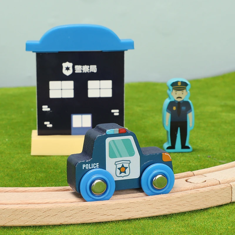 Деревянный поезд самолёт Железнодорожный автобус экспресс автомобиль