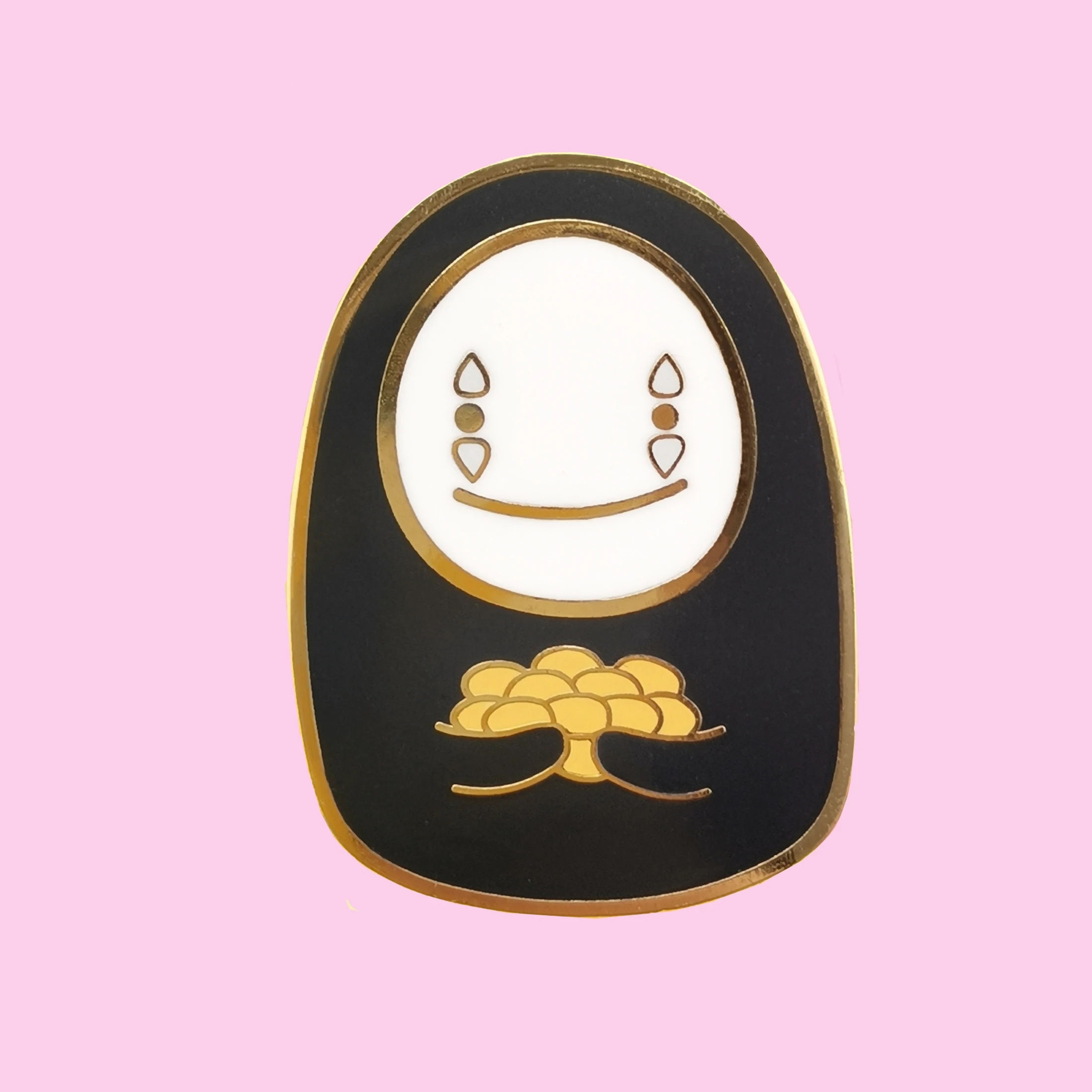 Милые золотые жесткие эмалевые булавки без лица брошь манга из мультфильма