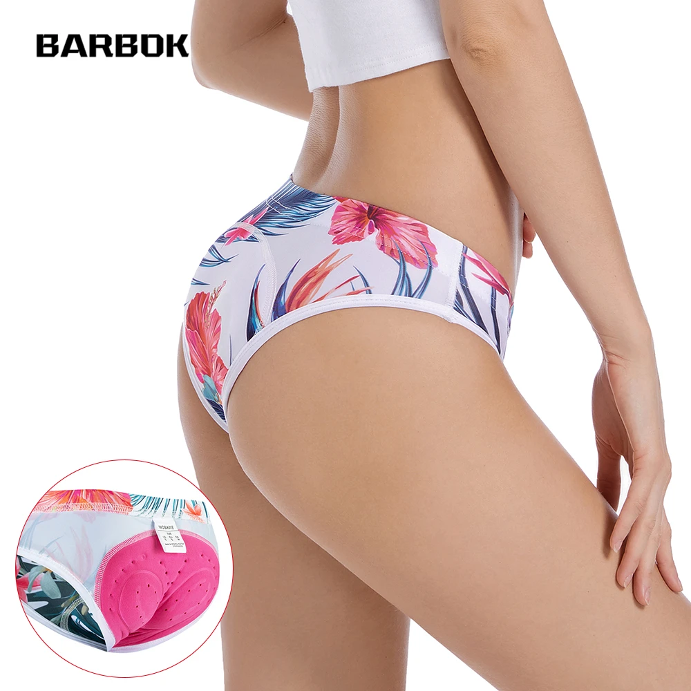 

BARBOK Women Cycling Underwear 3D Padded Shockproof Mountain MTB Bicycle Shorts Riding Bike Sport Underwear Tights Shorts